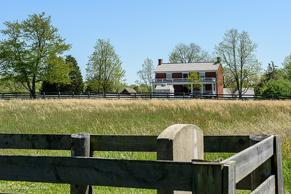 The McLean House from Meeks' grave site.